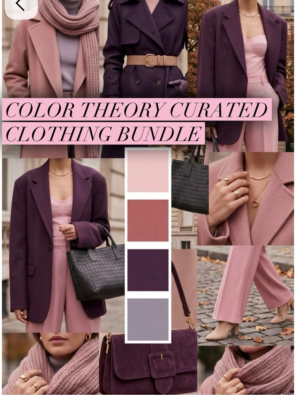 Two-Tone Dusty Rose & Plum Women's Blazer Jacket